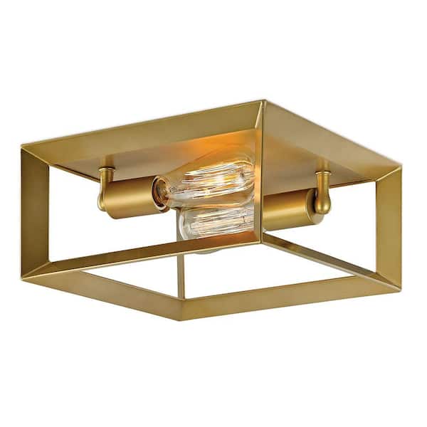 Decor Living Maxime 2-Light Gold Painted Flush Mount