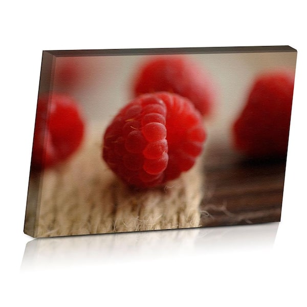 Ingredient Art 24 in. x 16 in. Rustic Raspberries Printed Canvas