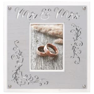 Malden International Designs Our Wedding Two Tone Collage Picture Frame Silver 5 Option 1-4x6 & 4-3.5x5