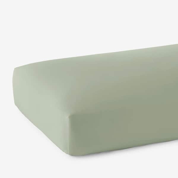 Company Cotton Light Sage Sateen Twin XL Fitted Sheet