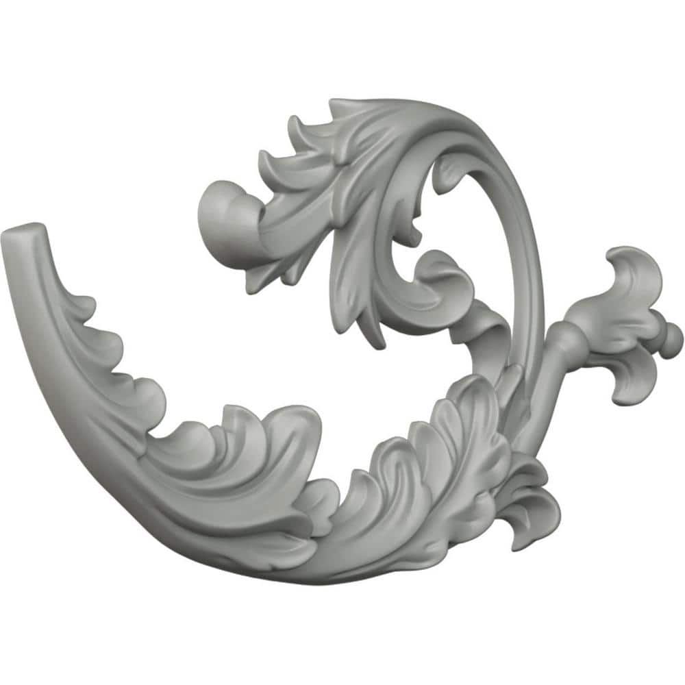 Primed White Polyurethane Architectural Right Onlay, 12"W x 6"H