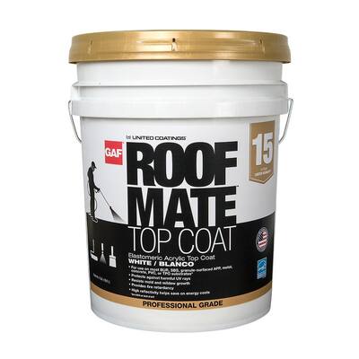 Roof Mate Top Coat 5 Gal. Charcoal Acrylic Elastomeric Roof Coating (15-Year Limited Warranty)