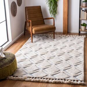 Sahara Ivory/Gray 8 ft. x 10 ft. Geometric Diamonds Area Rug