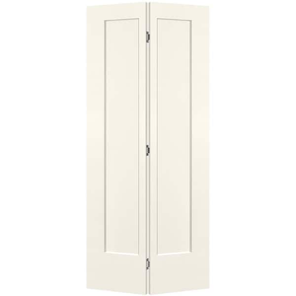 Masonite 36 in. x 80 in. 1-Panel Lincoln Park Hollow Core Ivory Keys Molded Composite Bi-Fold Door