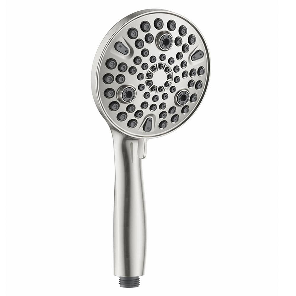 Satin Nickel Multi-Function Handheld Shower with Filter and Wall Mount