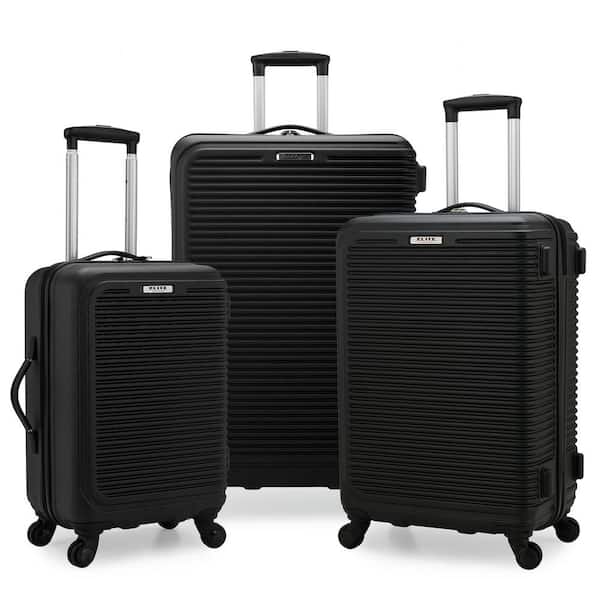 Elite Luggage Sunshine 3-Piece Black Hardside Spinner Luggage Set ...