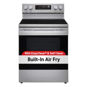 30 in. 6.3 cu. ft. Smart Wi-Fi Enabled Fan Convection Electric Range Oven with AirFry and EasyClean in. Stainless Steel