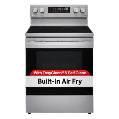 30 in. 6.3 cu. ft. Smart Wi-Fi Enabled Fan Convection Electric Range Oven with AirFry and  — Home Depot clearance