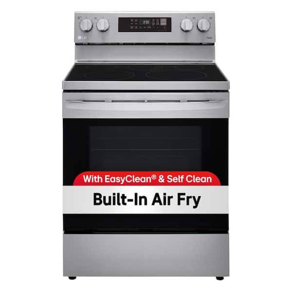 30 in. 6.3 cu. ft. Smart Wi-Fi Enabled Fan Convection Electric Range Oven with AirFry and EasyClean in. Stainless Steel