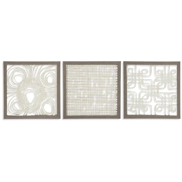 Signature DESIGN BY ASHLEY Odella 20.13 in. H x 20.13 in. W Gray/Brown Wood Wall Art
