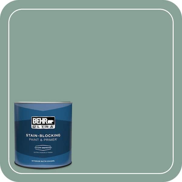 BEHR ULTRA 1 qt. #T16-12 Modern Mint Extra Durable Satin Enamel Interior Paint & Primer