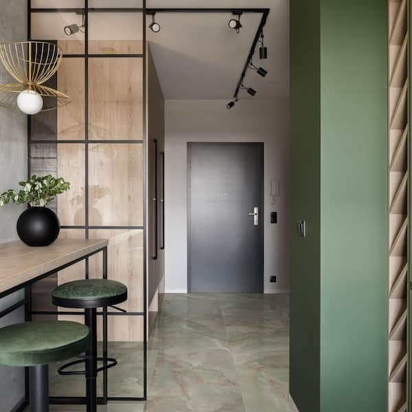 Aura Green 24 in. x 48 in. Polished Porcelain Floor and Wall Tile (512 sq. ft./Pallet)