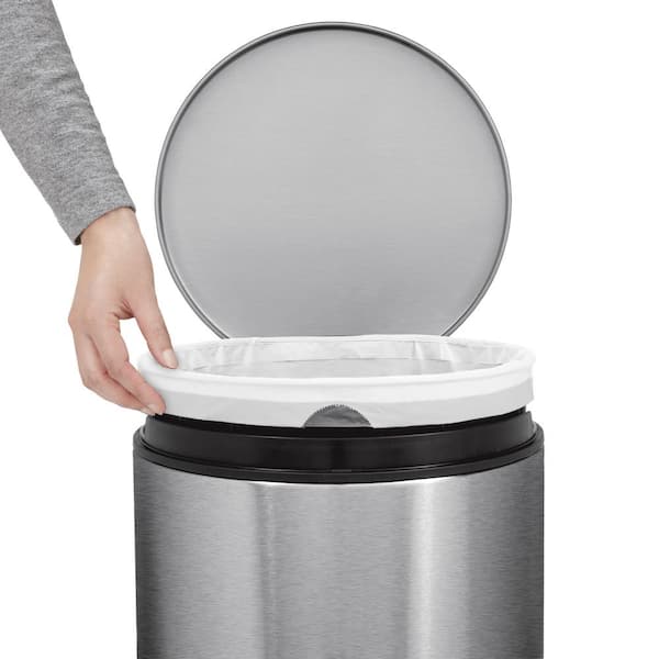 SIMPLYKLEEN Kleen-Fit 7.9-Gallon 30 Liter Round Stainless Steel Trash Can  with Lid