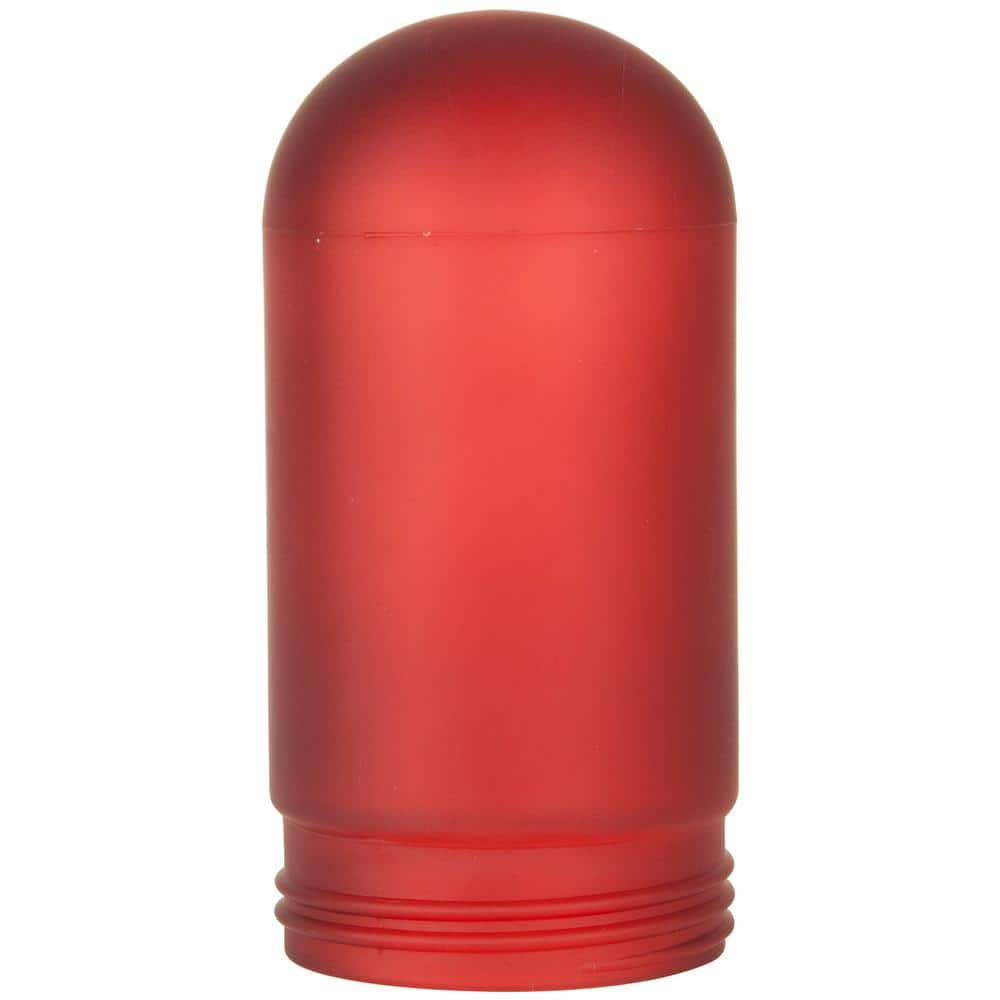 Sunlite 3 in. Outdoor Red Frosted Glass Shade Replacement for