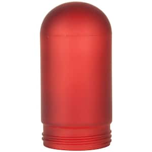 3 in. Outdoor Red Frosted Glass Shade Replacement for Weather Tight Vapor Proof Fixture