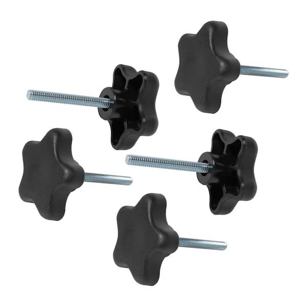 ‎POWERTEC 1/4 in.-20, 2 in. L 5-Star Stud Knob (5-PacK)