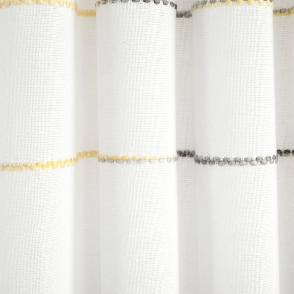  HomeBuy Yellow White Striped Fabric - Stripes Curtain