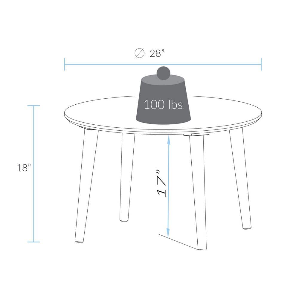 Mesa Natural Cherry Round Coffee Table with Maple Top and Storage