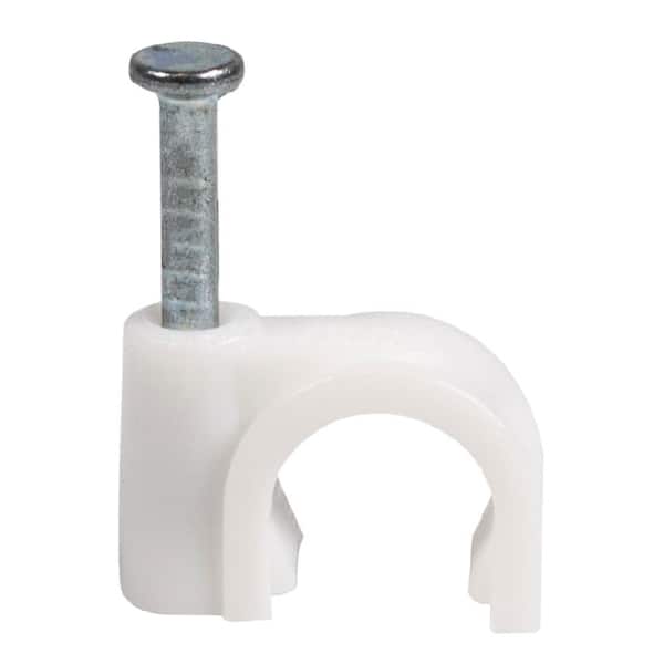 7 mm Cable Clips, White, 100-Pack
