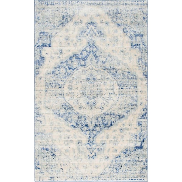 Unique Loom Asheville Tanglewood Blue 5' 0 x 8' 0 Area Rug