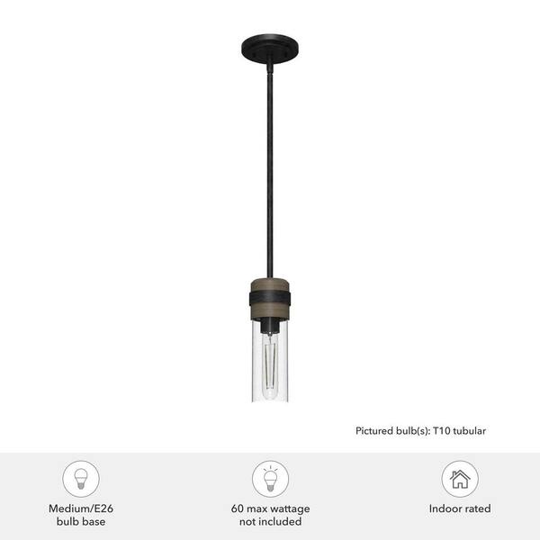 Hunter River Mill 9-Light Matte Black Rustic Led Bare Bulb Chandelier