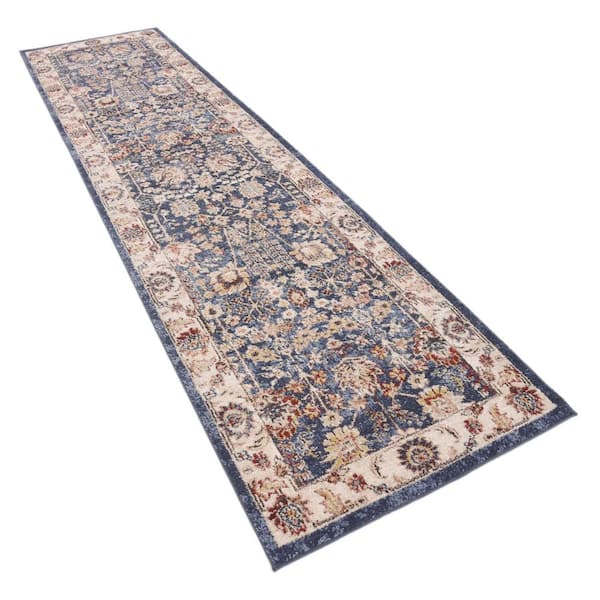 Utopia Antheia Navy Blue 2' 7 x 10' 0 Runner Rug