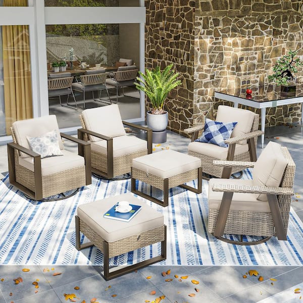 Reviews for JUSKYS Nature Haven Brown Wicker 7 Pieces Patio ...