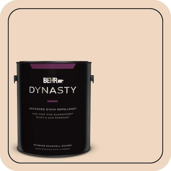 BEHR DYNASTY 1 Gal. #PPU4-10A Sandy Beige Eggshell Enamel Interior Stain-Blocking Paint and Primer