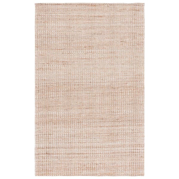 Natural Fiber 3 ft. x 5 ft. Natural/Ivory Solid Color Distressed Area Rug