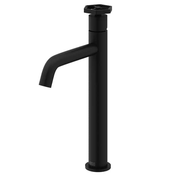 VIGO Ruxton Single Handle Single-Hole Bathroom Vessel Faucet in Matte Black