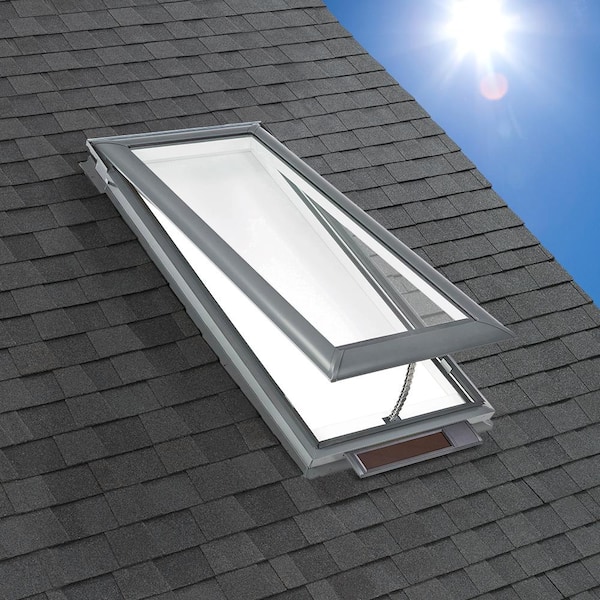 VELUX 30-1/16 x 54-7/16 in. Solar Powered Fresh Air Venting Deck-Mount  Skylight with Laminated Low-E3 Glass VSS M08 2004 - The Home Depot