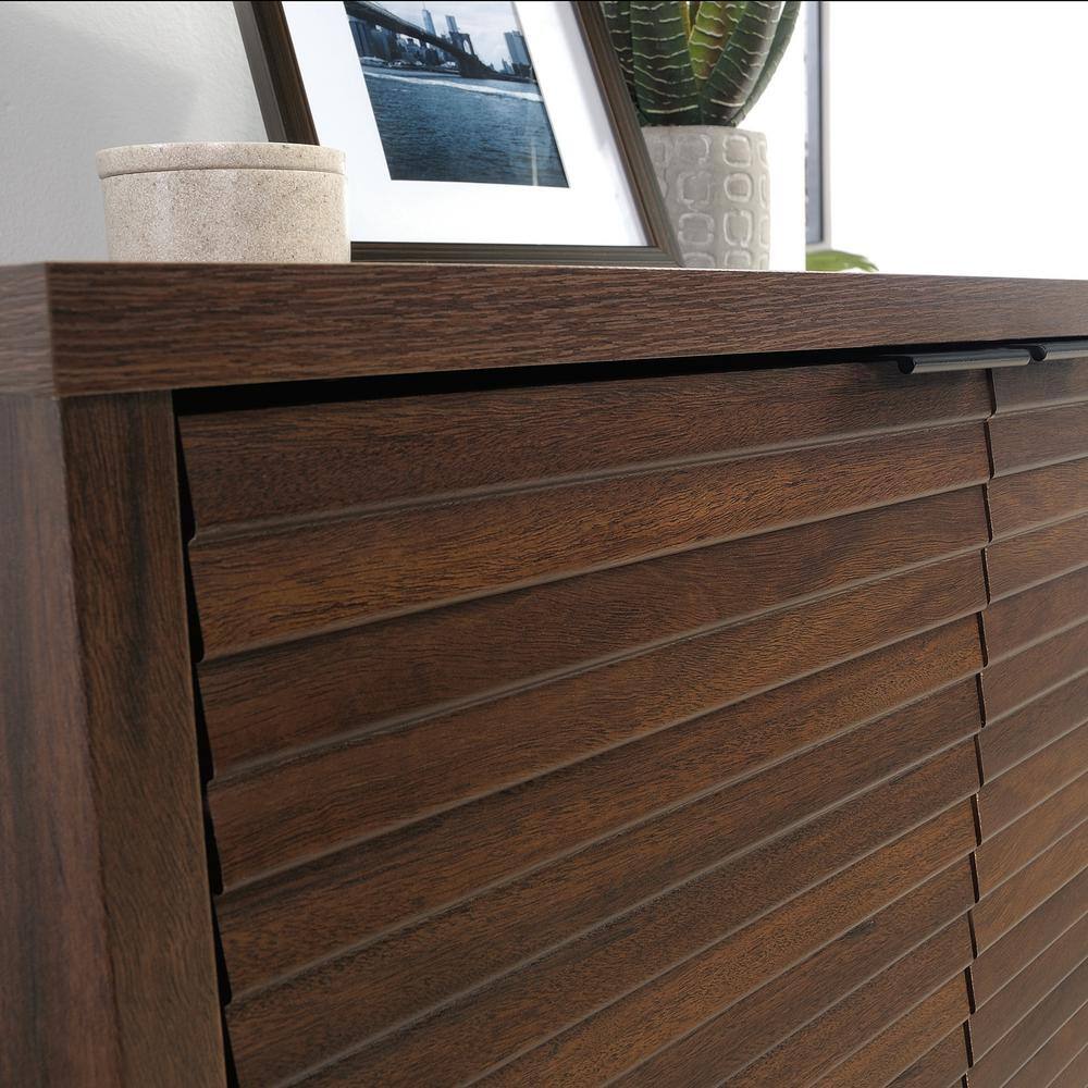 Spiced Mahogany 2-Door Office Storage Cabinet with Adjustable Shelves