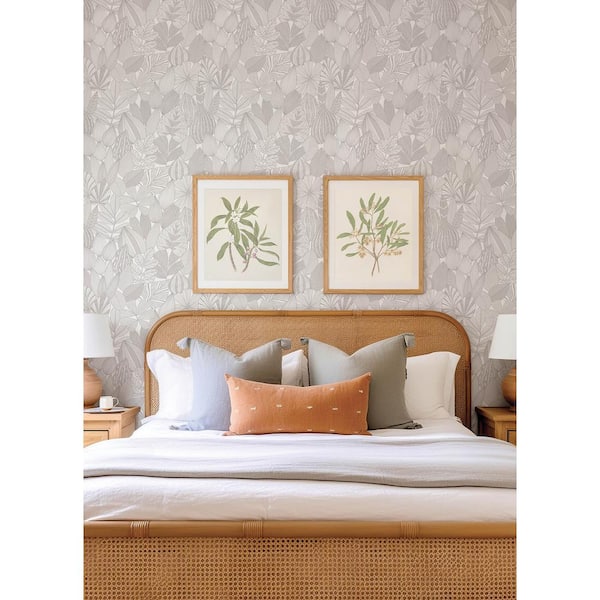Mathias Grey Botanical Non-Pasted Wallpaper