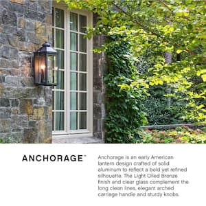 Anchorage 2-Light Light Oiled Bronze LED Outdoor Wall Sconce Lantern