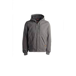 Gritman Men's Large Pewter Lined Canvas Hooded Jacket