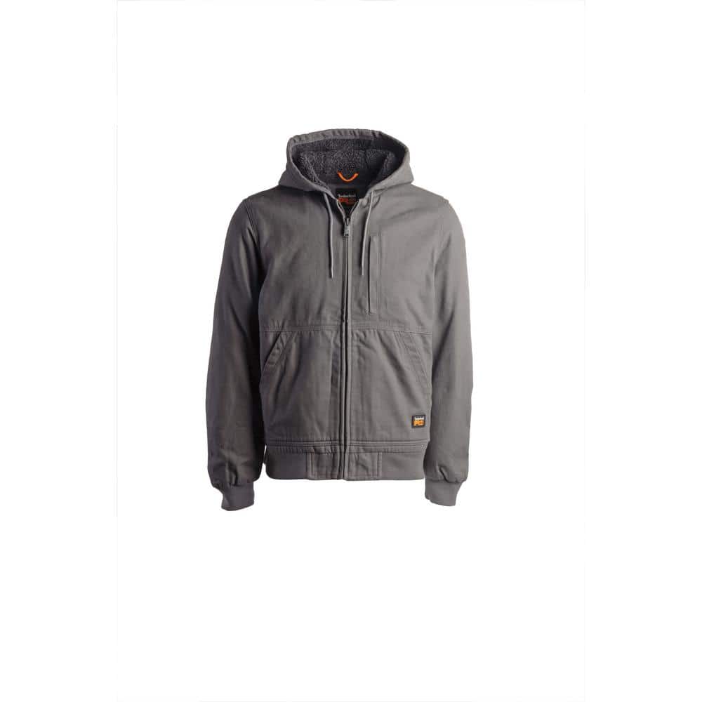 Timberland PRO Gritman Men's XXL Pewter Lined Canvas Hooded Jacket  TB0A1VB4060-XXL - The Home Depot