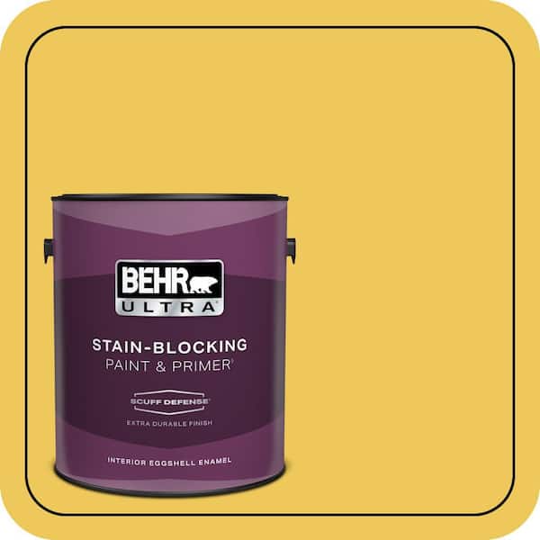 BEHR ULTRA 1 gal. #390B-6 Citrus Zest Extra Durable Eggshell Enamel Interior Paint & Primer