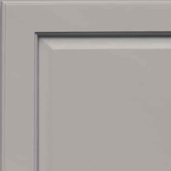 Fox Hill 7 5/16 in. W x 3/4 in. D x 7 5/16 in. H Quarter Cabinet Door Sample in Pebble Grey
