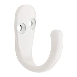 1-13/16 in. White Single Wall Hook (6-Pack)