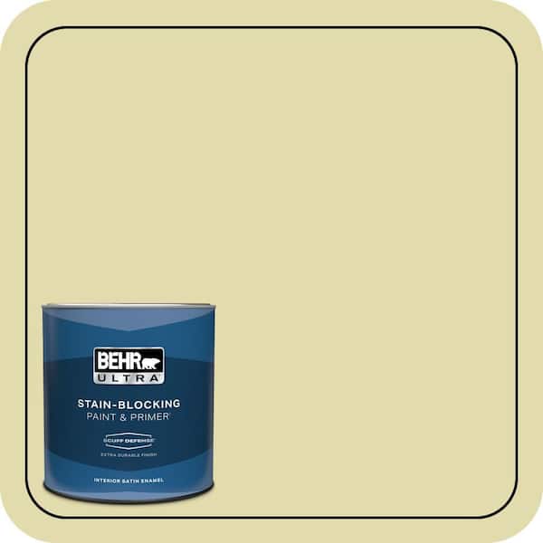 BEHR ULTRA 1 qt. #400C-3 Dried Palm Extra Durable Satin Enamel Interior Paint & Primer