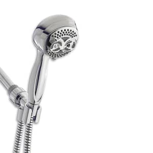 6-Spray 3.5 in. Single Wall Mount Handheld Shower Head in Chrome