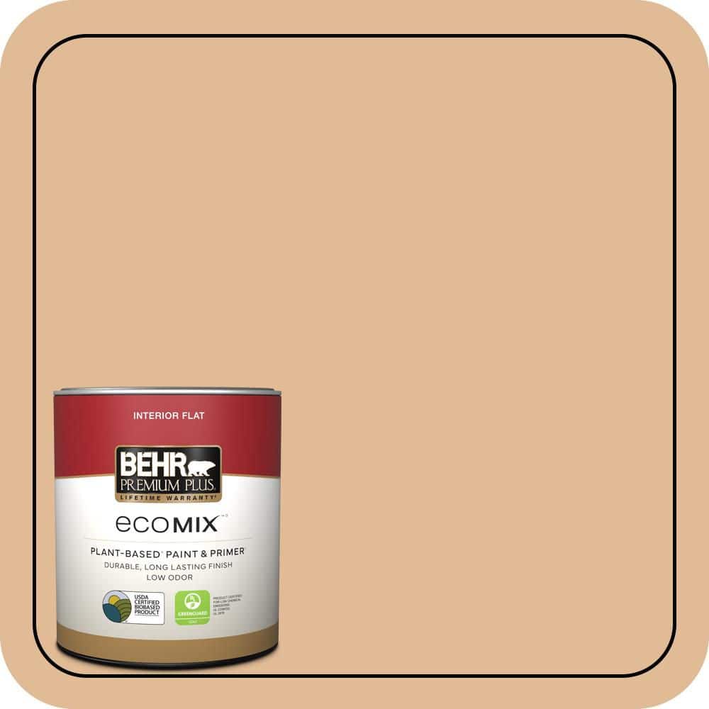 1 qt. #S250-3 Honey Nougat Flat EcoMix Plant-Based Interior Paint & Primer price history on PriceWatchPro