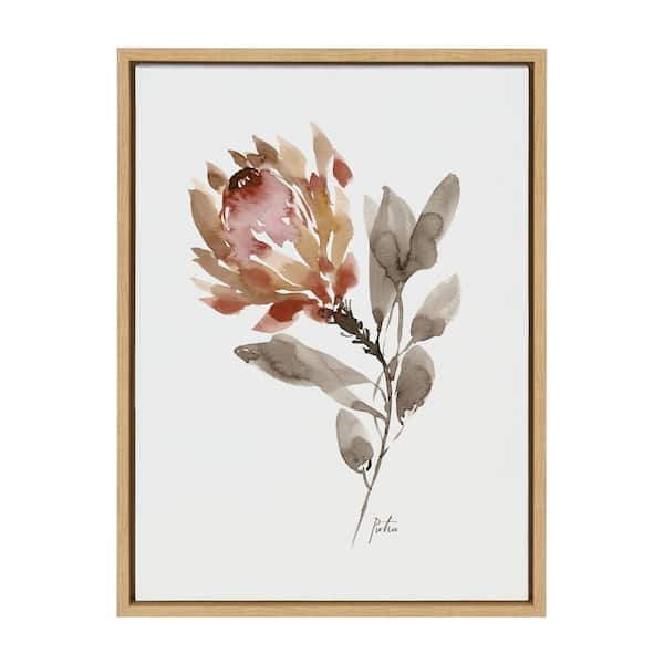 Kate and Laurel Sylvie Wild King Protea by Sara Berrenson Framed Canvas ...