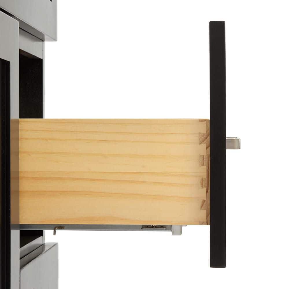 Hamlet 49" Black Wood Vanity with White Quartz Top