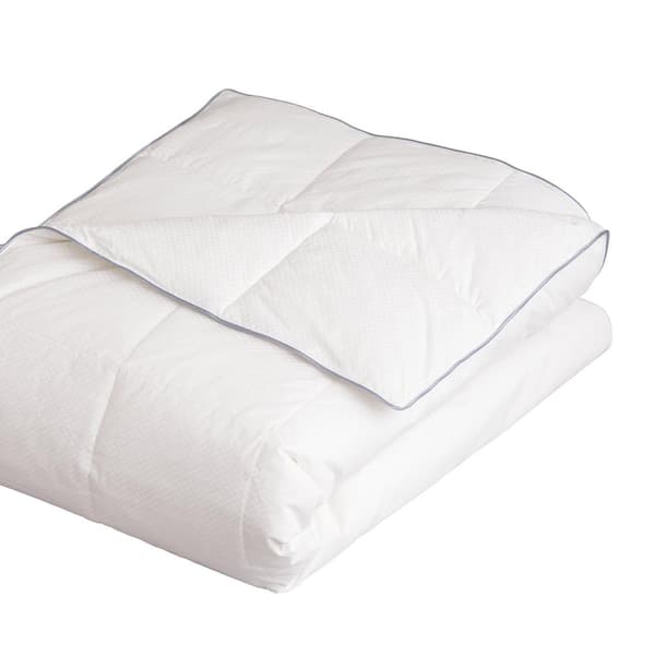 Allied Home Serenity Cool White Pcm 100 Cotton Down Alternative Filled Twin Blanket Bl001532a Ds The Depot Cotton Down Alternative Filled Twin, What Are The Measurements Of A Twin Bed Blanket