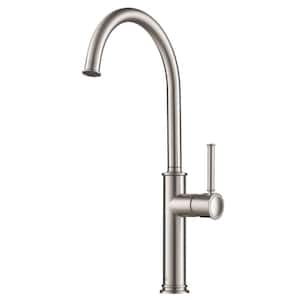 Sellette Single-Handle Kitchen Bar Faucet in All-Brite Spot Free Stainless Steel