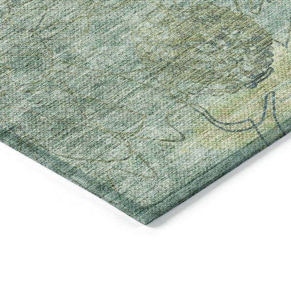 Chantille Machine Washable Indoor/Outdoor Abstract ACN2235 Seafoam 5 ft. x 7 ft. 6 in. Area Rug