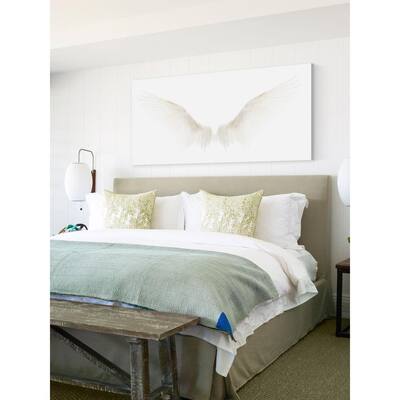 30 in. H x 60 in. W "White Wings" by Marmont Hill Printed Canvas Wall Art