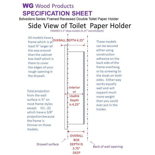 Open Box: Modern Overhang Bathroom Freestanding Toilet Paper Holder