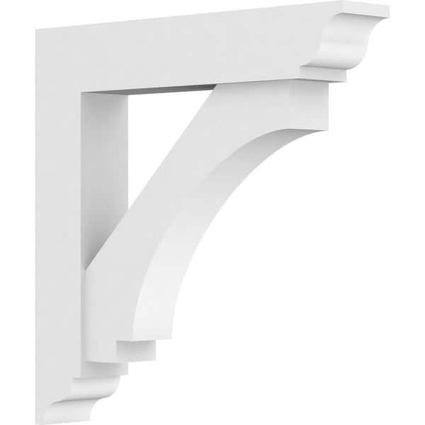 Ekena Millwork Standard Imperial 3 in. W x 18 in. H x 18 in. D Signature Urethane Polyurethane Bracket With Traditional Ends